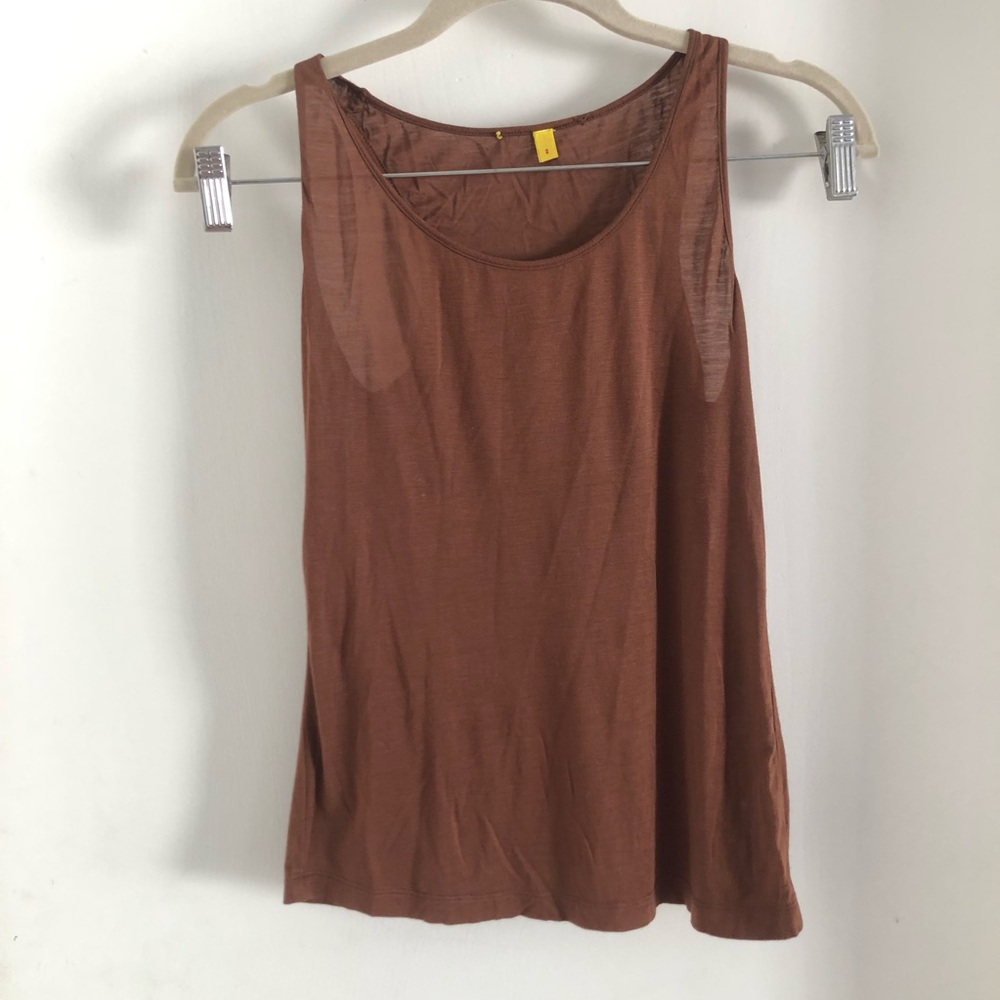 Cathrine malandrino Brown Sleeveless Top tank size 2